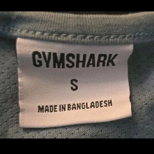 Gymshark Women’s Blue Gray‎ Training Crop Vest Tank Top Shirt SZ S Stretchy #124